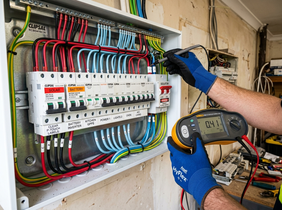 Modern Clipsal RCBO electrical switchboard upgrade